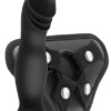 Strappy Harness Set - 2 Ring Harness With Dildo Black