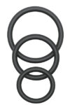 Trio Rings Set Black