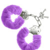 Furry Cuffs Black & Pink & Purple & Red