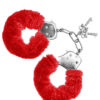 Furry Cuffs Black & Pink & Purple & Red