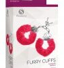 Furry Cuffs Black & Pink & Purple & Red