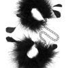 Feather Cuffs Black & Pink