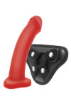 Semirealist Harness+Dildo Red