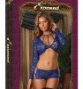 Crop Top & Boy Short Blue 1-3XL
